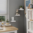 Small Floating Shelves for Wall - 6 Inch Mini Square White Shelves for Bedroom, Living Room, Bathroom, Kitchen, Office Decor Set of 3