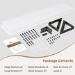Axeman 55 Inch Floating Shelves | 8 Inch Deep White Wall Shelves Set of 2 | 55