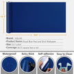 VEELIKE Royal Blue Wallpaper Peel and Stick for Bedroom Bathroom Boys Room 15.7''x354'' Thick Blue Contact Paper Waterproof Self Adhesive Removable Vinyl Wallpaper for Walls Cabinets Countertops Desk