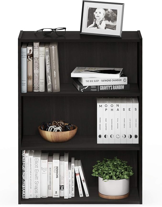 Furinno PASIR Book Shelf, 3-Tier Bookshelf, Bookcase, 9.7