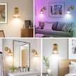 Vintage Wall Sconce Set of Two, Battery Operated Wall Sconce with Amber Tulip Glass Lampshade Rechargeable Wall Light with Remote Control for Bedroom,Living Room, Hallway, Aisle