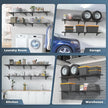 4 Pack Heavy Duty Garage Wall Shelving Set (1.5x4ft), Wall Mounted Garage Shelves 1400lbs Capacity, 18