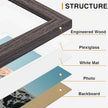 Vittanly Picture Frames Set of 10, Picture Frames Collage Wall Decor with Two 8x10, Four 5x7 and Four 4x6 Photo Frames, Gallery Wall Frame Set for Wall or Tabletop Display, Rustic Grey
