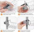 Clawfoot Tub Caddy(Shower Rod Not Included) - Stainless Steel Shower Shelves and Soap Caddy