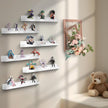 6 Pack Nail Polish Wall Rack 15 Inch 6 Pack Acrylic Floating Shelves Kids Bookshelf Tattoo Ink Essential Oils Figurine Display Shelf Spice Rack for Salons Retailers Home (White)