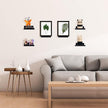 Small Floating Shelf, Set of 6 Black Shelf for Wall Decor Storage Wall Mounted Small Shelf for Bedroom Living Room Bathroom Kitchen -5x5 Inch