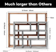 17.7x15.7-Inch Shadow Box Shelf 9-Slot Rustic Wood Floating Shelves Larger Shelf Lightweight Solid Wood Display(9C-Brown)
