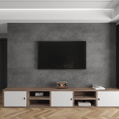31"×1181" Extra Wide Big Thick Darker Grey Black Concrete Wallpaper Peel and Stick Removable Matte Textured 3d Dark Gray Concrete Cement Contact Paper for Store Coffee Room Gym Bedroom Bathroom