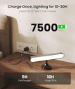 Rechargeable 7500mAh Battery Operated Wall Sconces for Bedroom,LED Wall Lights with Remote Control and Touch,360° Rotation,3 Colors Temperatures Dimmable Black Wall Lamps with 15 RGB Colors,2 Pack