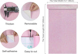 CHIHUT 15.7''x100'' Pastel Pink Holographic Glitter Peel and Stick Wallpaper Decorative Self Adhesive Removable Sparkly Contact Paper for Cabinets Walls Renter Friendly Textured Wallpaper Fabric Roll