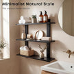 PHOENANCEE 3 Tier Floating Shelves,Long Wall Shelf,Over The Toilet Shelves Bathroom Hanging Display Storage Rustic for Living Room Bedroom Kitchen Office Coffee Bar Decor Decorative,24 Inch