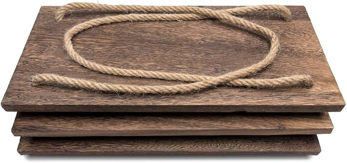 Mkono Hanging Shelves 3 Tier Rustic Wood Floating Wall Shelves Photo Plant Display Hanging Storage Shelf Home Decor for College Dorm Room Decor Bathroom Living Room Bedroom Apartment