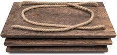 Mkono Hanging Shelves 3 Tier Rustic Wood Floating Wall Shelves Photo Plant Display Hanging Storage Shelf Home Decor for College Dorm Room Decor Bathroom Living Room Bedroom Apartment