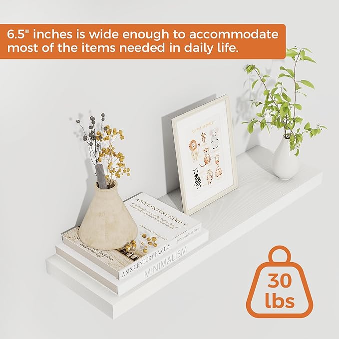 Fun Memories Floating Shelves for Wall, 22.5