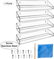 AMT 4 Pack Acrylic Floating Shelves, 15