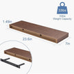 Floating Shelves for Wall, Bathroom Shelves Over Toilet, Wall Shelves & Book Shelf for Room, Hanging Shelf, Modern Wooden Mounted Floating Shelves, 24x7x1.5 in (Walnut-Like, Set of 2)