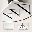 Axeman Floating Shelves for Wall White - 36 Inch Wide x 12 Inch Deep Wall Shelves Set of 2 - White Deep Wood Floating Shelves for Living Room Bedroom Laundry Room