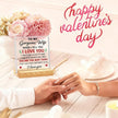 Valentines Desk Decor, Happy Valentine's Day Home Office Table Sign for Porch Tiered Tray Shelf Party, Rustic Romantic Acrylic Gifts Decorations for Him Her Wife, To My Gorgeous Wife