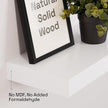 BAOBAB WORKSHOP Wood Floating Shelves for Wall 20 Inch, Solid Real Wooden Bathroom Shelf White Thick, Heavy Duty Wall Shelf Mounted 20 Kitchen Bedroom Rustic, White Finish, 20W × 6.7D, Set of 2
