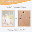 5x7 Picture Frame, OAK Wood Photo Frame with Perspex Glass for Vertical or Horizontal Tabletop Wall Display for Photos, Paintings, Posters, Artwork, Birthday Christmas Gift, Set of 2