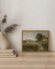 InSimSea Framed Canvas Wall Art, Vintage Outskirts Painting Prints for Farmhouse & Bedroom Decor, Small Bathroom Wall Art, 8