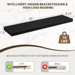 40 Inch Floating Shelves, 3D Textured Wood Grain, 40