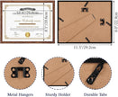 Hoikwo 18 Packs 8.5x11 Dark Brown Multi Plastic Picture Frames Set with Plastic Cover, Certificate Frames for Document Diploma Award, Light Weight Bulk 8.5 by 11 Frames Pack for Wall Hanging and Table
