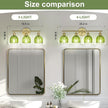 Vintage Bathroom Light Fixtures,3-Light Hardwired Vanity Lights with Green Tulip Glass Shade,Gold Bathroom Vanity Light for Mirror Restroom,E26 Socket,18.5 in(Bulbs Not Included)