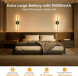Battery Operated Wall Sconce Detachable 360°Rotate, Wireless Wall Lamp 3000-6500K Dimmable, 10000mAh Rechargeable Wall Light for Bedroom, Living Room，28.3