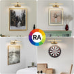 Picture Light with Remote 3 Colors Wireless Art Lights for Paintings,Rotatable Wall Sconce Rechargeable Battery Powered Painting Light,Dimmable Light Over Picture Frame for Gallery,Brass 11.6 inch