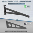 2 Pack Heavy Duty Garage Wall Shelving Set (2x3ft), Wall Mounted Garage Shelves 700lbs Capacity, 24