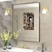 30x36 Bronze Bathroom Wall Mirror, Modern Brushed Metal Framed Mirror for Vanity, Rounded Oil Rubbed Bronze Frame, Anti-Rust, Tempered Shatterproof (Horizontal/Vertical)