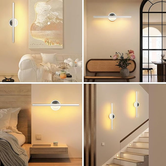 Picture Light, 16 inches Art Wall Light, Picture Light Battery Operated,Battery Operated Wall Lights,Gallery Light for Painting,Photo,Library (Satin Nickel)
