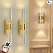 Motion Sensor Wall Sconces Battery Operated Set of 2, Rechargeable Wall Sconce, 3CCT Battery Wall Sconce, 12000mAh Dimmable with Remote for Bedroom, Living room, Hallway (15.3 inch - Gold - 2 Pack)