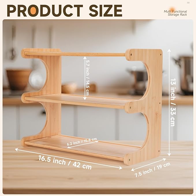 Spice Rack,Seasoning Organizer,Spices Rack Organizer,3-Tier Organizer Shelf for Kitchen Countertops.