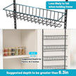 6-Tier Pantry Door Oragnizer, Over The Door Pantry Organizer Rack and Storage, Hanging Spice Rack Shelves Door, Home Office Laundry Room Bathroom & Kitchen Organization Essentials Metal
