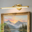 Hardwired Picture Lights for Wall,Gold Led Art Light for Painting,Modern Metal Picture Frame Light,3CCT Dimmable Poster Gallery Painting Bookshelf Portrait Lights for Pictures On Wall 8W