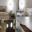 TRLIFE Dimmable LED Wall Sconces, 4 Color Temperature 12W Modern Wall Sconce Wall Mounted Light Set of 2 Dimmable Wall Lights for Bedroom Bedside Hallway Living Room Stairway(2 Pack, Silver)