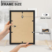 A PLUS MAX 10x15 Picture Frame Set of 3, Black Engineered Wood Frame for 10 x 15 Inch Picture Poster Photo, Light Weight 10 by 15 Frame with Wood-grain for Wall - 3 Pack/Black/10 x15