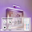 Picture Lights for Wall Battery Operated Gold Wireless Art Light for Paintings, Rechargeable Display Lighting for Picture with Remote Control, RGB Poster Lights for Frame, Gallery, Portraits, 2 Pack