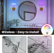 Battery Operated Wall Sconces Sets of 2, Indoor not Hardwired White Fabric lampshade Fixtures,Rechargeable Wireless 10 Colors Wall Lights with Dimmable Remote Control