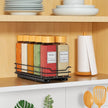 RCHYFEED Pull Out Spice Rack Organizer for Cabinet,Slide out Spice Organizer for Inside Cabinets,Heavy Duty Spice Organization for Kitchen and Pantry,Seasoning,Sauces(1-Tier,4.5