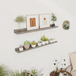 Axeman 30 Inch Floating Shelves | Picture Ledge Shelf Set of 2 | Rustic Grey Wall Shelves with Lip | Grey Picture Shelf for Wall with Ledge | Photo Ledges 30 Inch