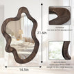 Asymmetrical Wavy Mirror for Wall Decor - Large Cute and Stylish Unique Wooden Framed Artistic Cloud Mirror, 21.6