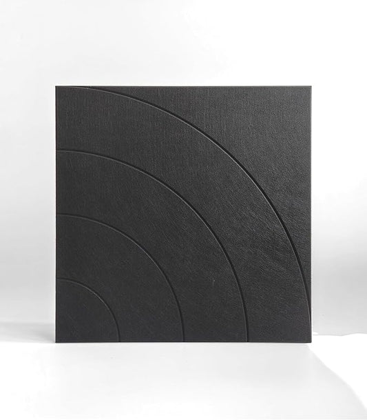 21.65" Large Square Acoustic Panels 4-Pack - Sound Absorbing Wall Panels, Noise Reducing Soundproof Decorative Felt Tiles for Home Office, Studio, Living Room - Black