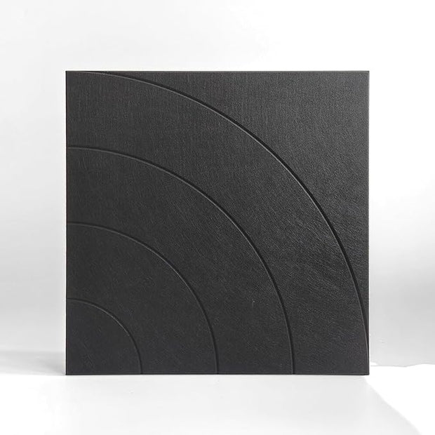 21.65" Large Square Acoustic Panels 4-Pack - Sound Absorbing Wall Panels, Noise Reducing Soundproof Decorative Felt Tiles for Home Office, Studio, Living Room - Black
