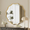 VooBang Gold Scalloped Circle Mirror, 24