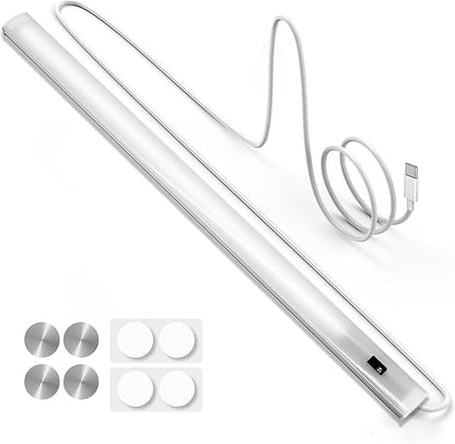 Under Cabinet Led Lighting with Hand Wave, 12 Inch Light Strip Bar, Daylight White 6000K Dimmable in USB Light, Small Thin Led Under Counter Lighting for Kitchen/Room/Shelf/Desk/Display Case (1)