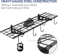 FLEXIMOUNTS Garage Wall Shelving, 1x4 ft, Includes 6 Bike Hooks, Wall Shelf Garage Organization System w/Bike Hangers, Storage Rack, Floating Shelves, 150 lbs Weight Capacity (1 Pack), Classic Series