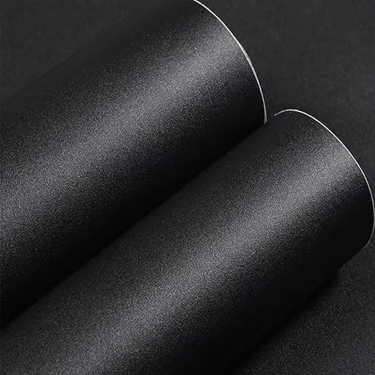Yancorp 24"x394"/32.8'ft Matte Black Peel and Stick Wallpaper Removable Contact Paper for Cabinest Self-Adhesive Drawer Stick and Peel Countertop